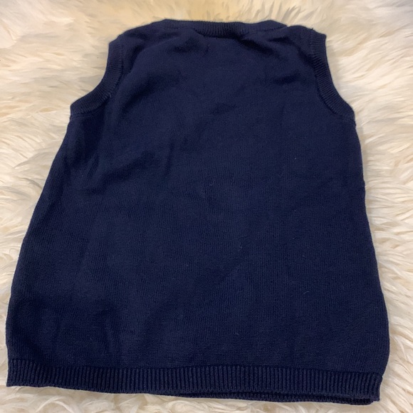 H&M Navy Blue Sweater Vest in 12-18M with Front Detail - Picture 4 of 4